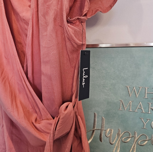 Lulus Rose Wrap Dress NWT - Picture 9 of 11